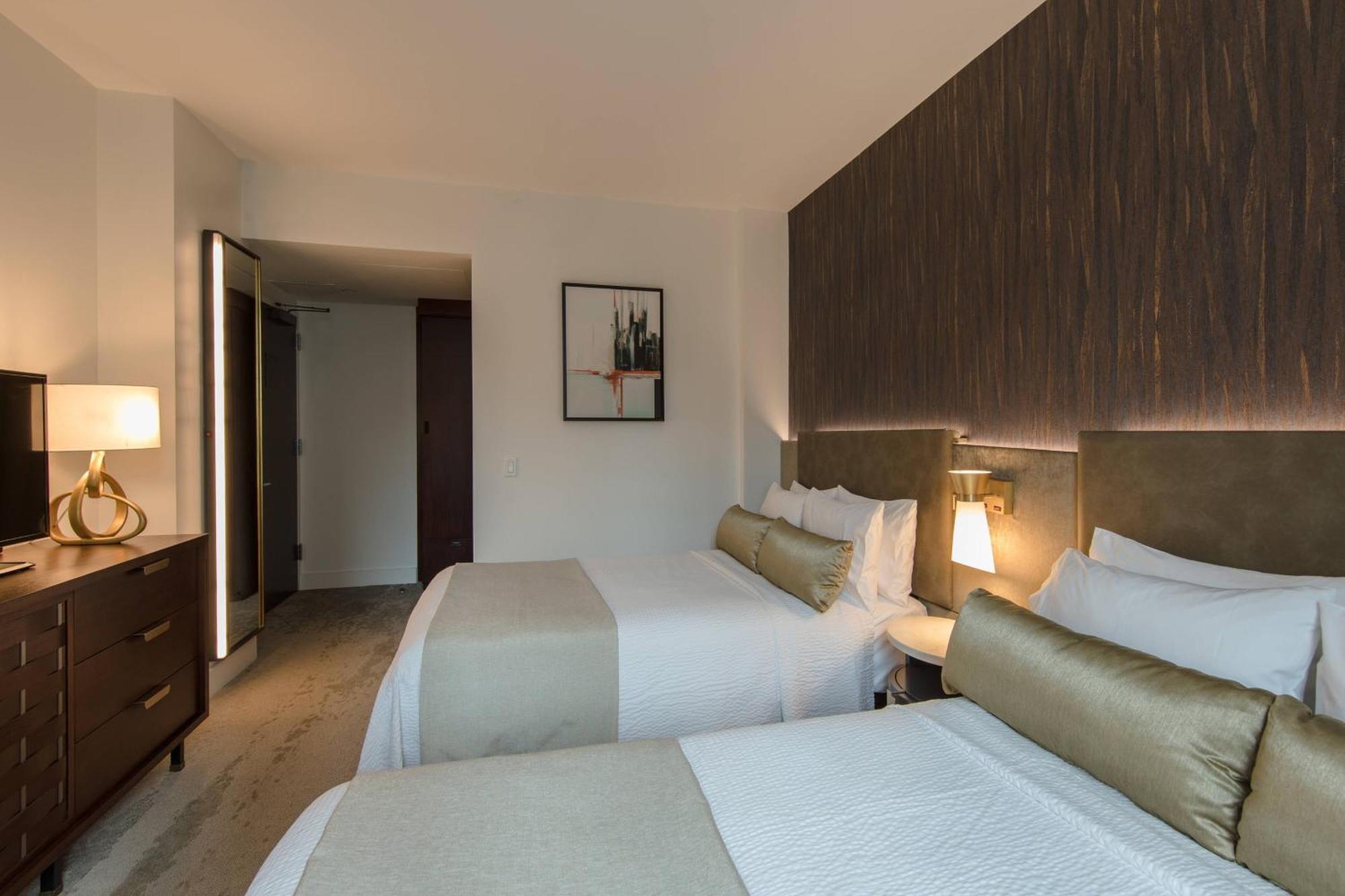 Room Two Double Beds City View