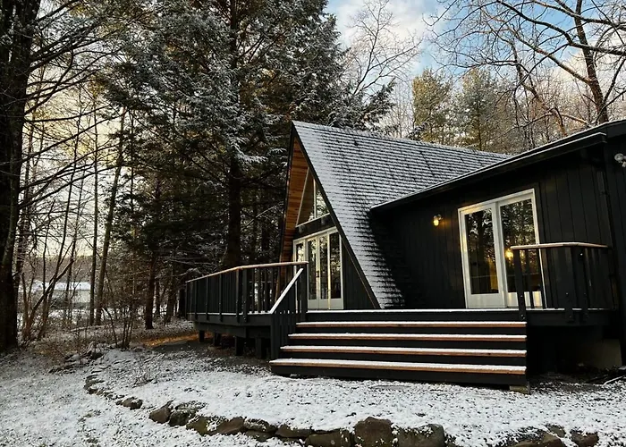 Modern A-Frame Cabin With Loft, Firepit And Grill